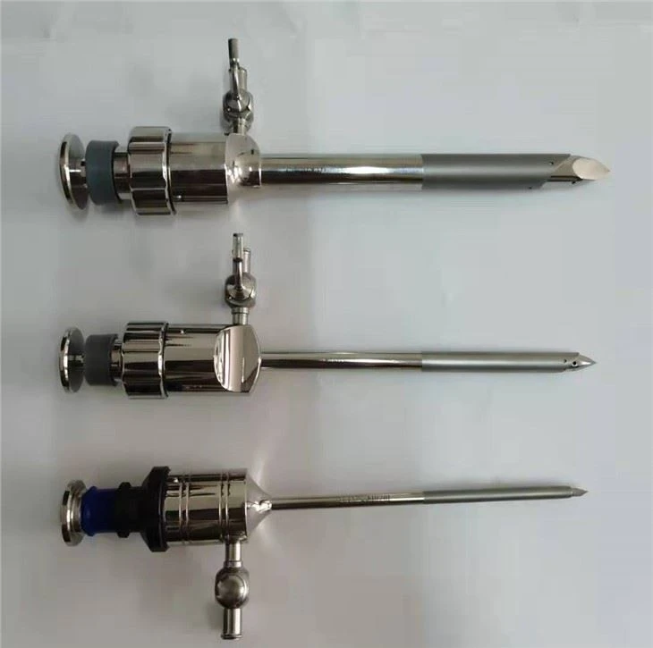 Trocar reutilizable de 10 mm para laparoscopia